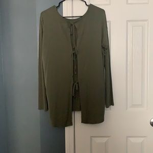 Aerie Open Back Long Sleeve Top